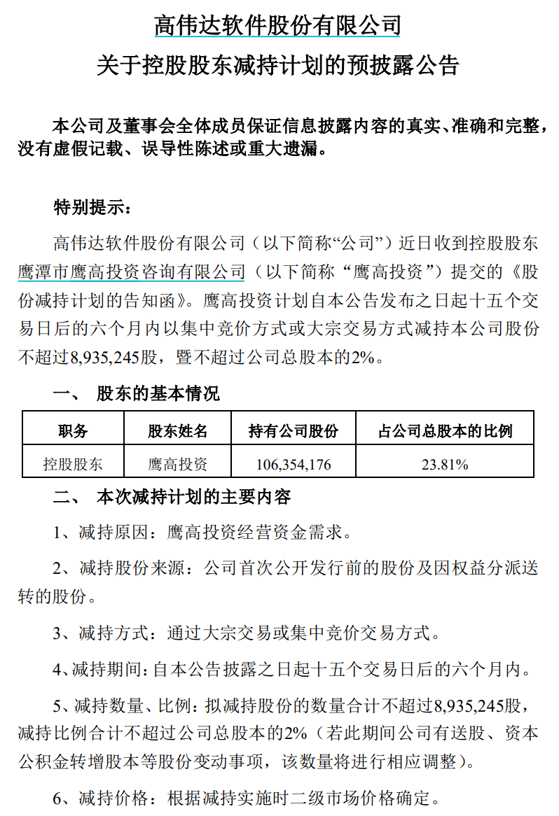 高偉達重組最新公告