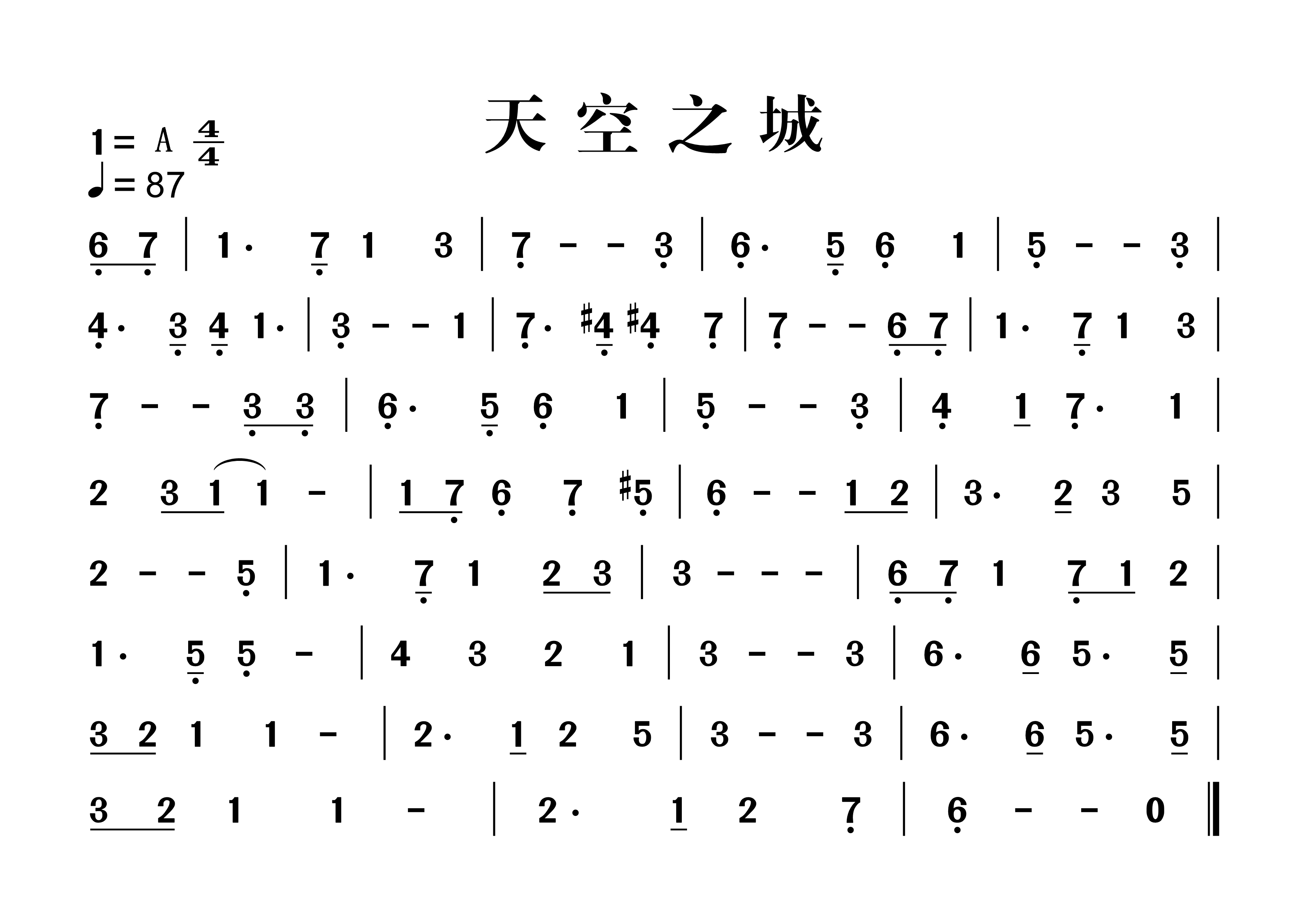 天空之城簡譜，探索音樂與視覺的交融之美，天空之城簡譜，音樂與視覺的絕美交融